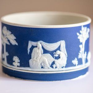 Wedgwood Jasperware Dark Blue Bowl c1899